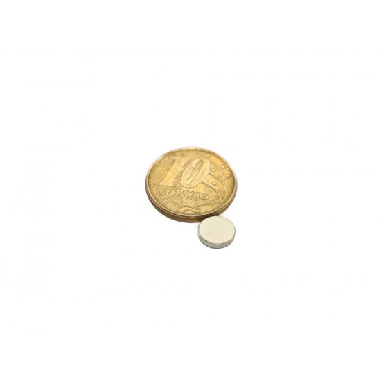Ímã de neodímio 8x1,5 mm - N42